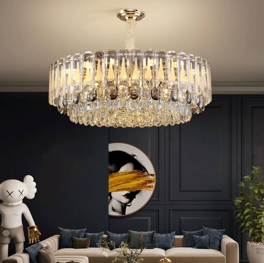 Люстра подвесная ASKARSU 80*25 золото, стекло, металл, Е14.