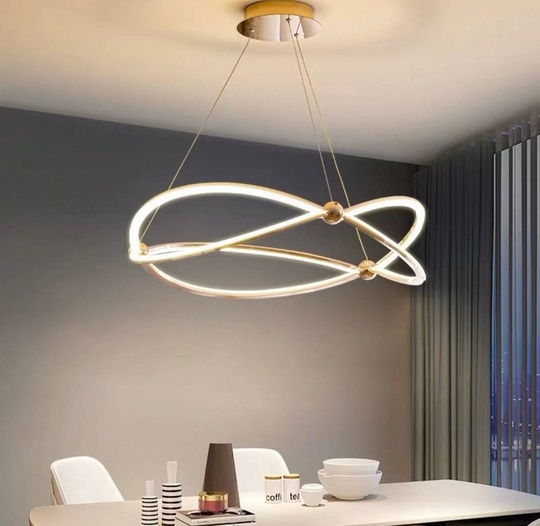 Люстра подвесная, золото, ПММА, WILL 52*120, металл, LED