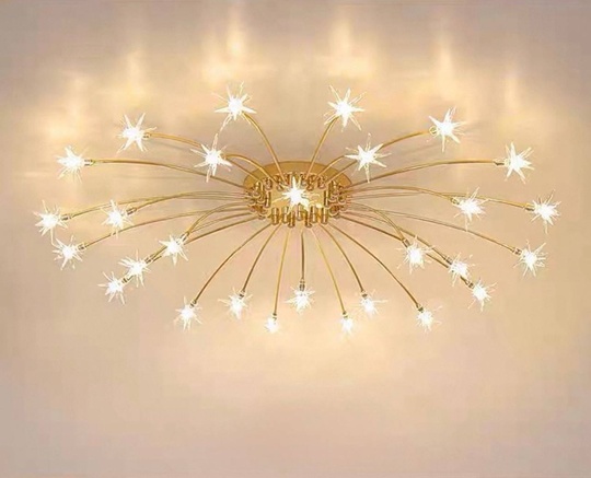 Люстра золотая Altreve, металл, стекло, 115*18 см, G4