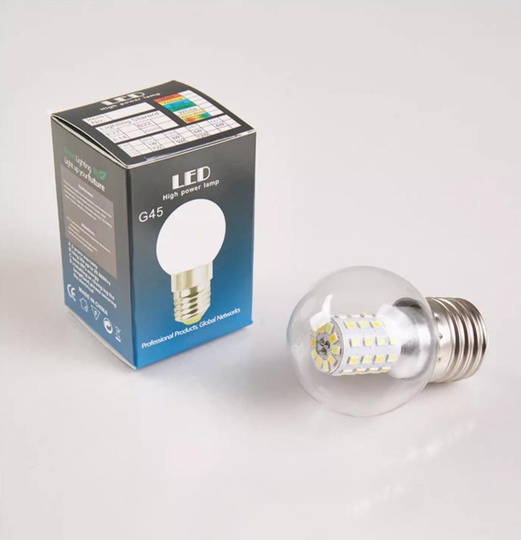 Лампочка led светодиодная для торшера - NIM, G45, 10 вт,