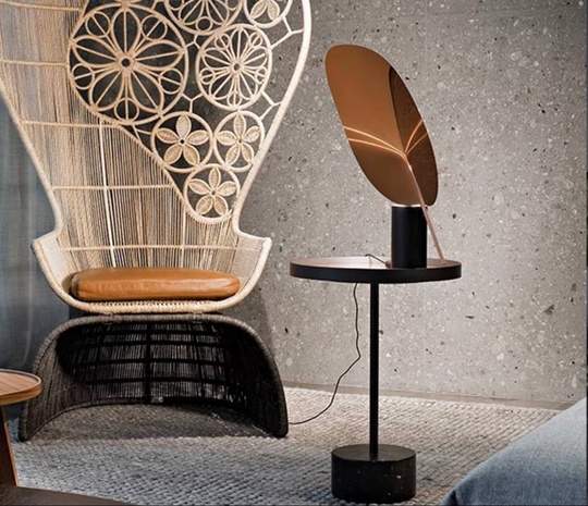 Настольная лампа SHEET 61*27, розовое золото, нержавеющая сталь