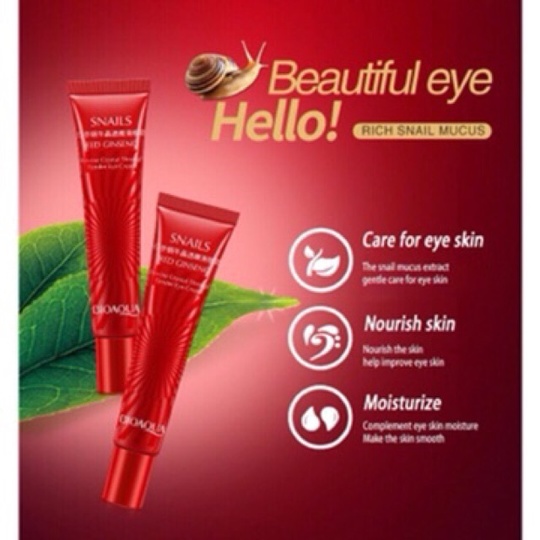 Крем вокруг глаз с экстрактом красного женьшеня и муцином улитки