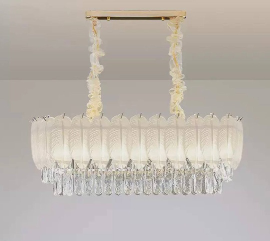 Люстра подвесная BEYAZ 80*35 белый, золото, стекло, металл, Е14.