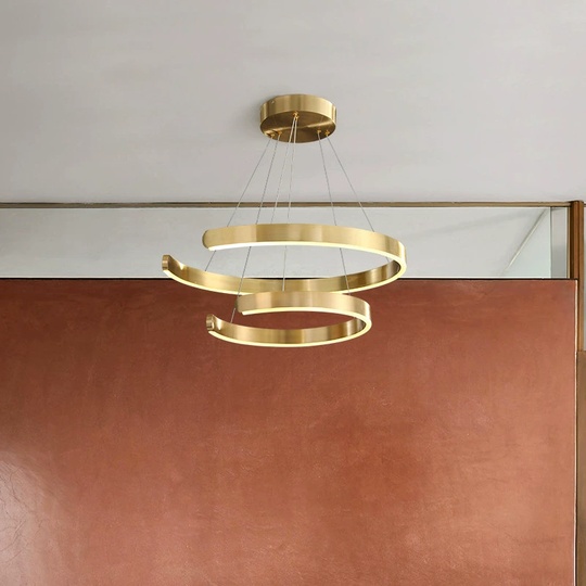 Люстра подвесная, медь, ПММА, STELLA 60*80 металл, LED.