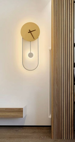 Настенный светильник, Бра, FREDERICK 22*56, песочно-белый, золотой, металл, LED.