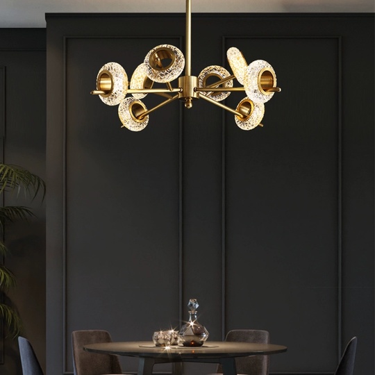 Люстра подвесная, медь, стекло, ABRAHAN 60*45, металл, LED