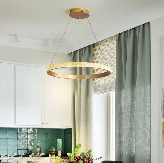 Люстра подвесная, медь, ПММА, NATA 100*100 металл, LED.