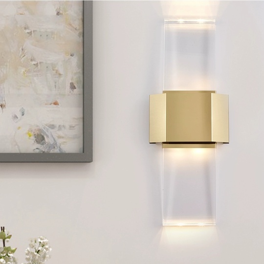 Настенный светильник титановое золото CHRISS, Бра, 25*56, металл, LED.