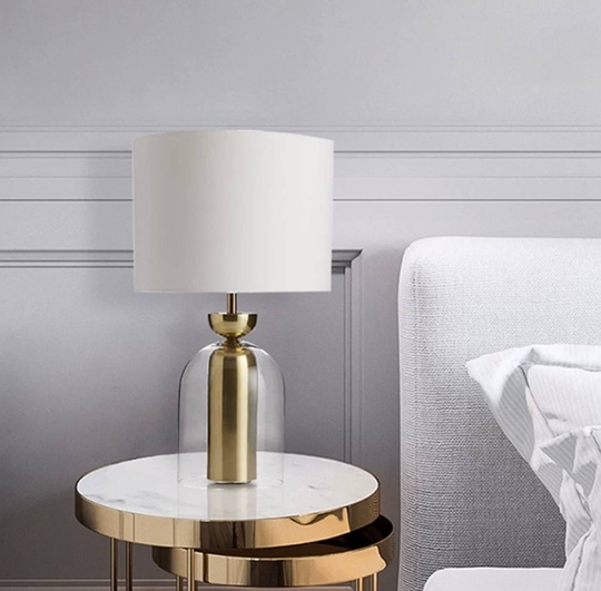 Настольная лампа NOKSI 35*58, бронза, металл, стекло