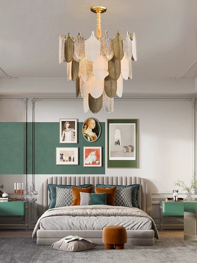 Люстра подвесная, медь, стекло, GUNCICEK 80*60, металл, Е14.