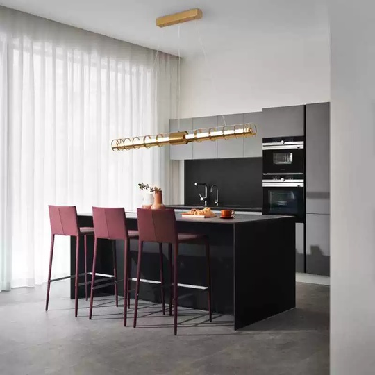 Светильник подвесной, золотой, Aeliora, металл, 120*10 см, светодиодная, LED