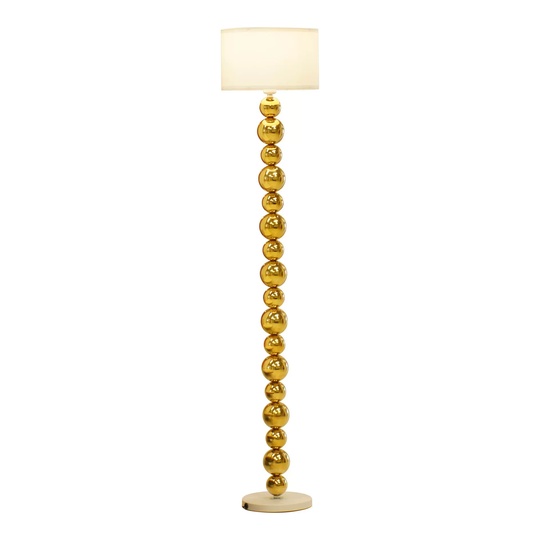 Торшер белый золото Oblina, 35*35*170 см, LED, E27, металл, 14 Вт