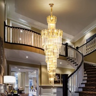 Люстра подвесная, золото, кристалл, PEACH 65*210 металл, E14.