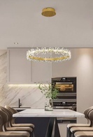 Люстра подвесная, золото, хрусталь, AXTON 60*120, металл, LED