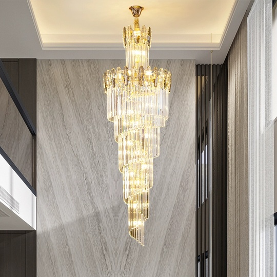 Люстра подвесная, золото, кристалл, PEACH 65*210 металл, E14.