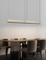 Люстра черная, белая Avelor, металл, 198*13 см, светодиодная, LED