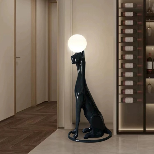 Торшер черный леопард Altrivo, 60*40*140 см, LED, Е14, смола, стекловолокно, 8 Вт
