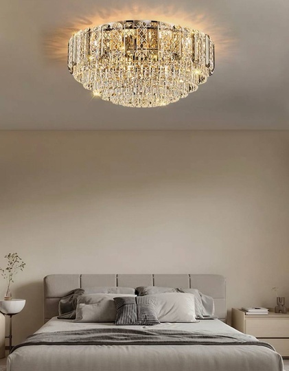 Потолочный светильник, медь, хрусталь, CLEOPATRA 120*46 металл, Е14.