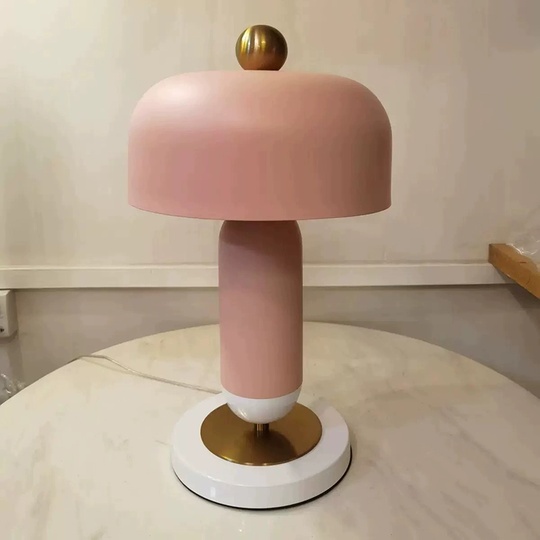 Настольная лампа HOLLY, розовая, металл