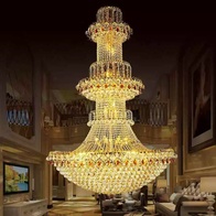 Люстра подвесная, золото, хрусталь, COOPER 150*220 металл, E14.