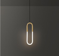 Подвесной светильник золотой, 60*14 см. Rudi Loop - 11 Вт