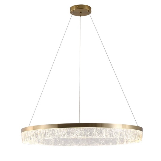 Люстра подвесная, медь, ПММА, ABDUL 60*8, металл, LED