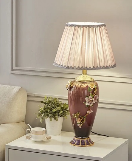 Настольная лампа Chet белый плафон, 64*36 см, E27