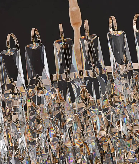 Люстра подвесная ERIM 78*30 золото, кристалл, металл, Е14.