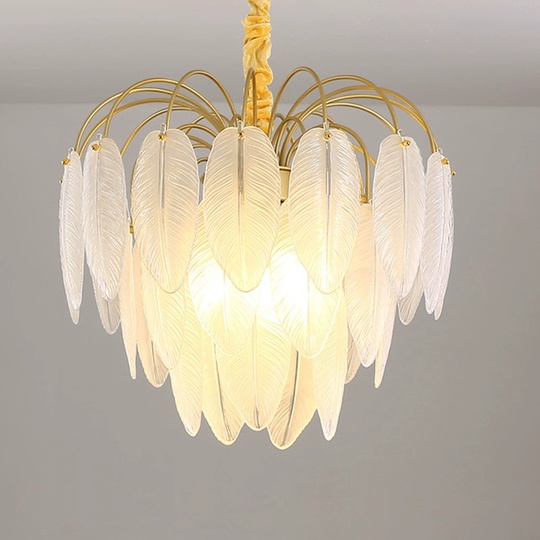 Люстра подвесная FADIME 45*38 золото, стекло, металл, Е14.