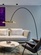 Торшер, латунь, черный, Anterra 210*180, LED, металл, ПММА