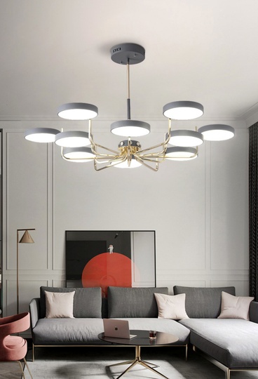 Подвесной светильник MAI HE MAI серый, 112 см. TAVIS - подвесная люстра, LED, 150 Вт