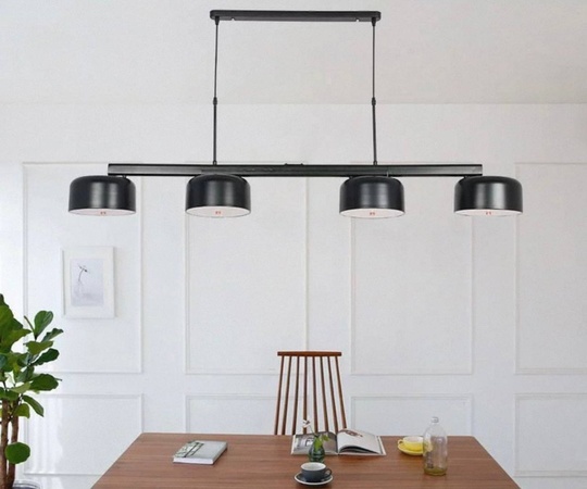 Люстра черная Altrexo, металл, 139*10 см, Е27