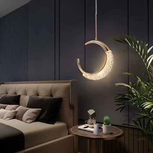 Светильник подвесной, золотой Elimora, металл, 20*20 см, LED