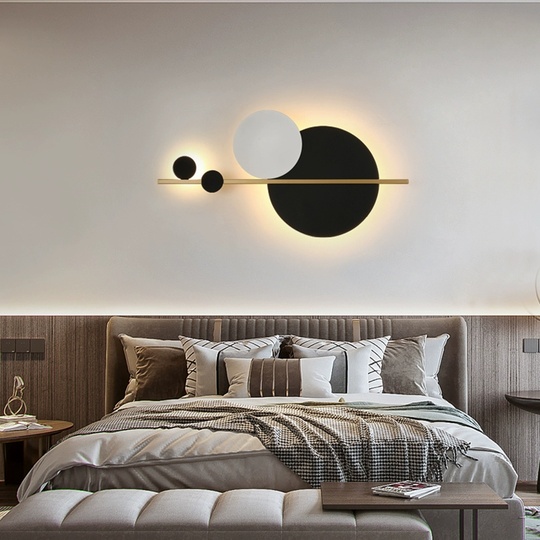 Настенный светильник DOUGL 29*60, черный, белый, металл, LED.