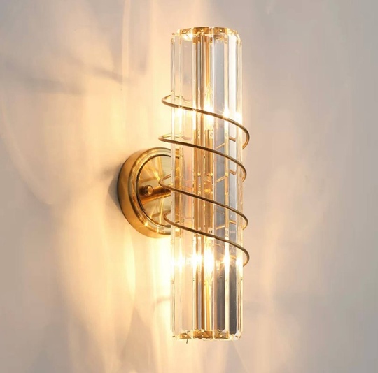 Настенный светильник, Бра, DJULIAN 12*40 золотой, металл, стекло, G9.