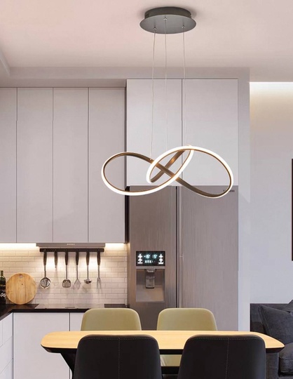 Люстра подвесная, черный, ПММА, JOSEPH BLACK 50*120, металл, LED