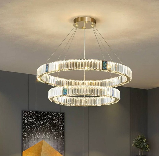 Люстра подвесная CAGDAS 80*150 бронза, кристалл, металл, LED.