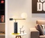 Черная настольная лампа с белым плафоном, 50*63 см, Lexi Table Lamp