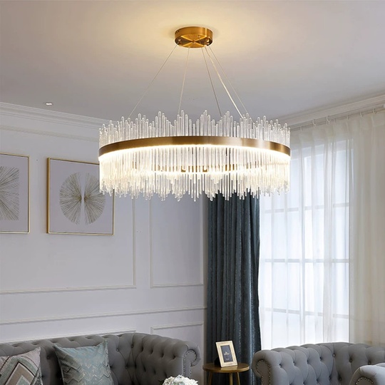 Люстра подвесная, медная, стекло, DICLE 50*26, металл, LED.