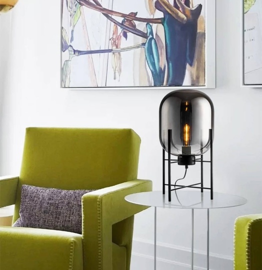 Настольная лампа CHAD 37*86, дымчато-серый, металл, Е21.