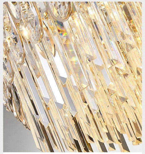 Люстра ASHU 80*28 золото, стекло, металл, Е14.