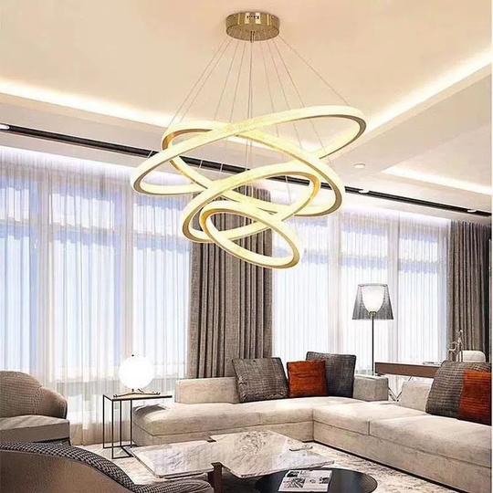 Люстра подвесная, медь, ПММА, ARCHE 40*60*80*100 металл, LED.