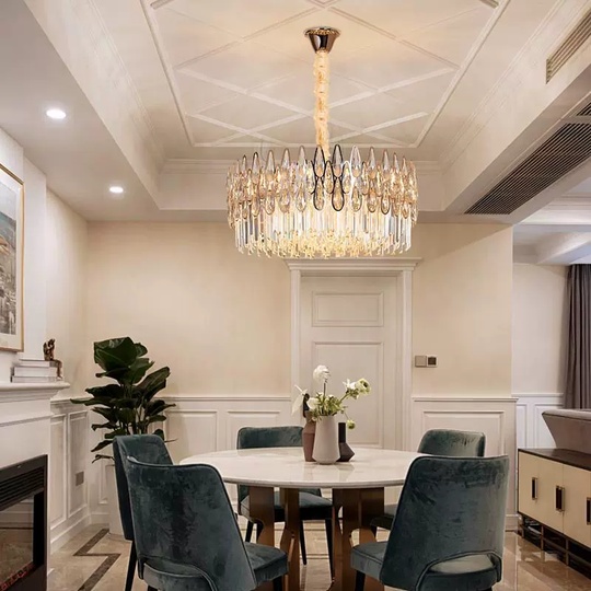 Подвесной светильник ADALET 60*27, золотой, стекло, металл,  Е14.