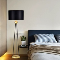 Напольный торшер, золото, Cooper 50*160, светодиодный, E27, металл