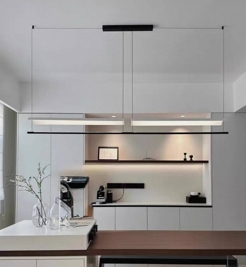 Люстра черная, белая Avelor, металл, 118*13 см, светодиодная, LED