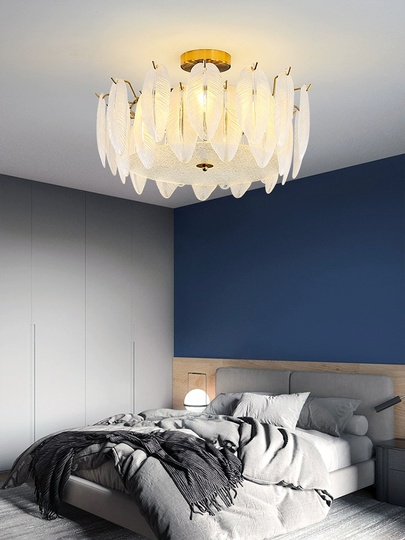 Люстра подвесная, медный, стекло, BUBBLE 50*24, металл, E14.