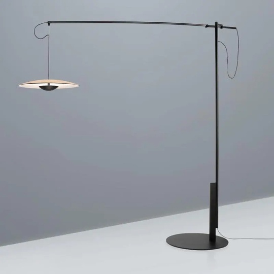 Торшер, черный, бежевый Shado 172*180, LED, металл, ПММА