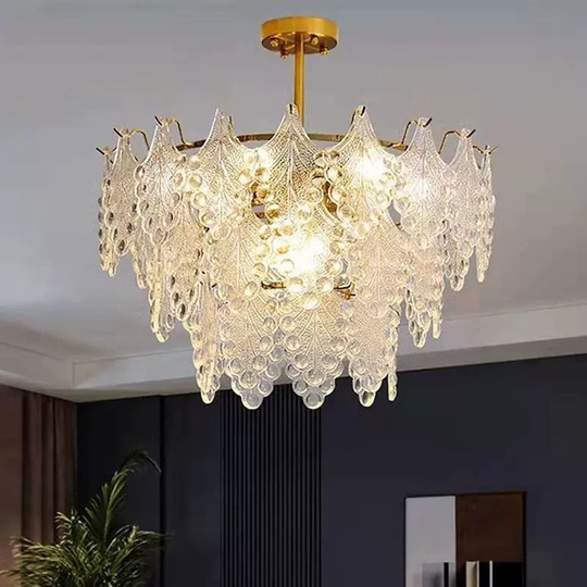 Люстра подвесная, медный, стекло, AYSUN 70*37, металл, E14.