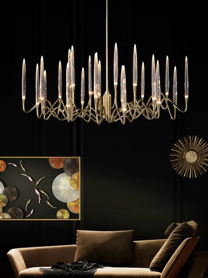 Светильник подвесной медый Axirex, металл, трос 100 см, 80*45 см, G4