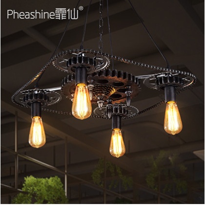 Дизайнерский светильник е14 56 см, led, металл, дерево, потолочный, китай, для гостиной